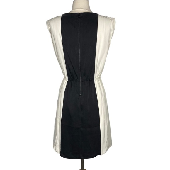 ALICE + OLIVIA Kennedy Silk Black & White Colorblock Dress NWT - Picture 5 of 9